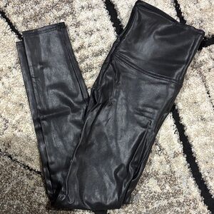 SPANX Black Shiny Leggings